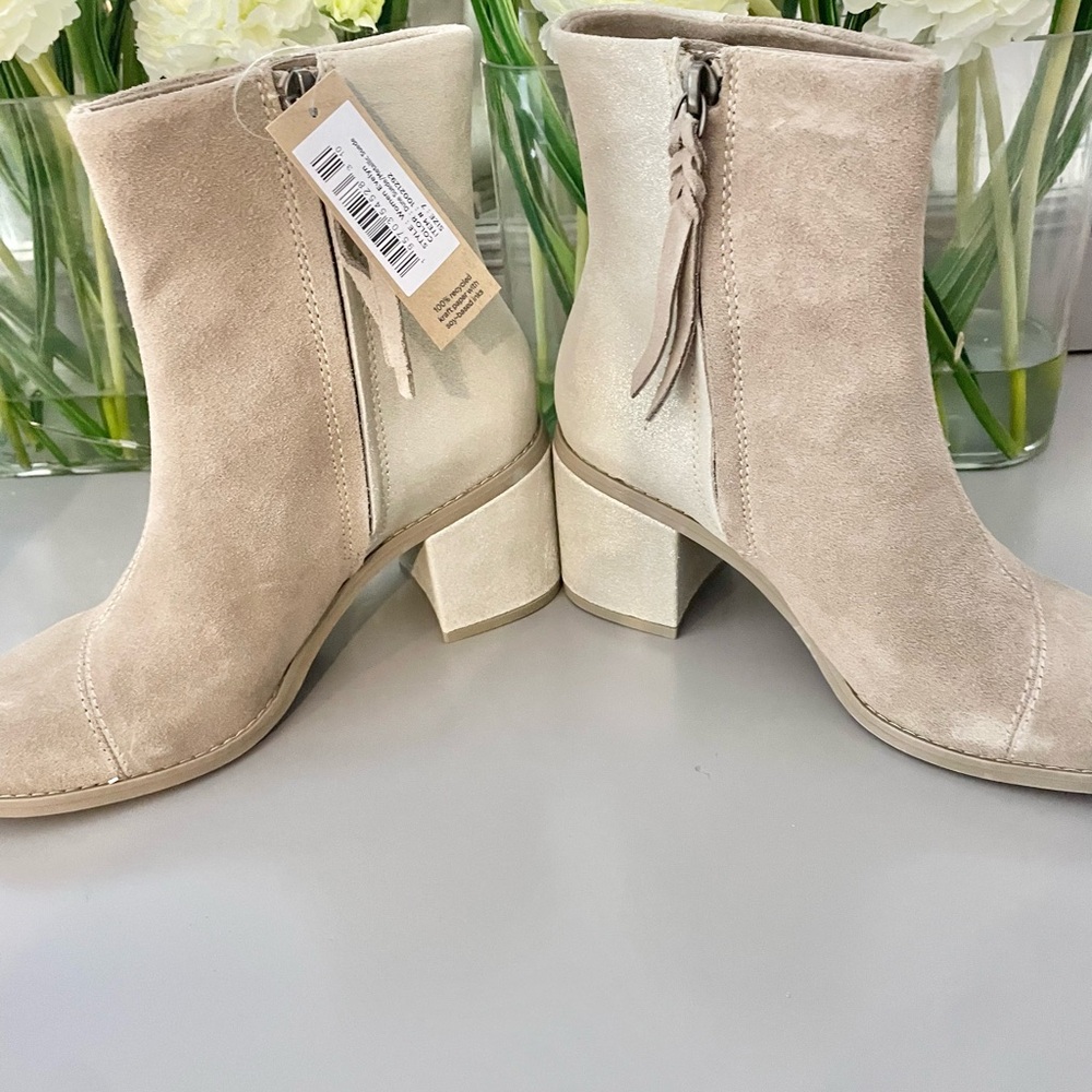 TOMS Evelyn Heeled Boot - Tan and CreamToms
